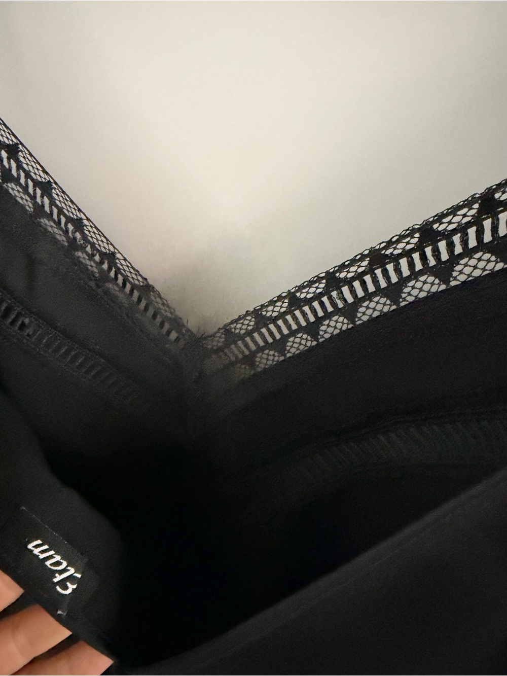 Etam Black Lingerie-Style Camisole with Lace Detail - Size Small Like new - Picture 8 of 11